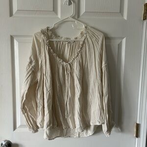 White CJLA Linen blouse